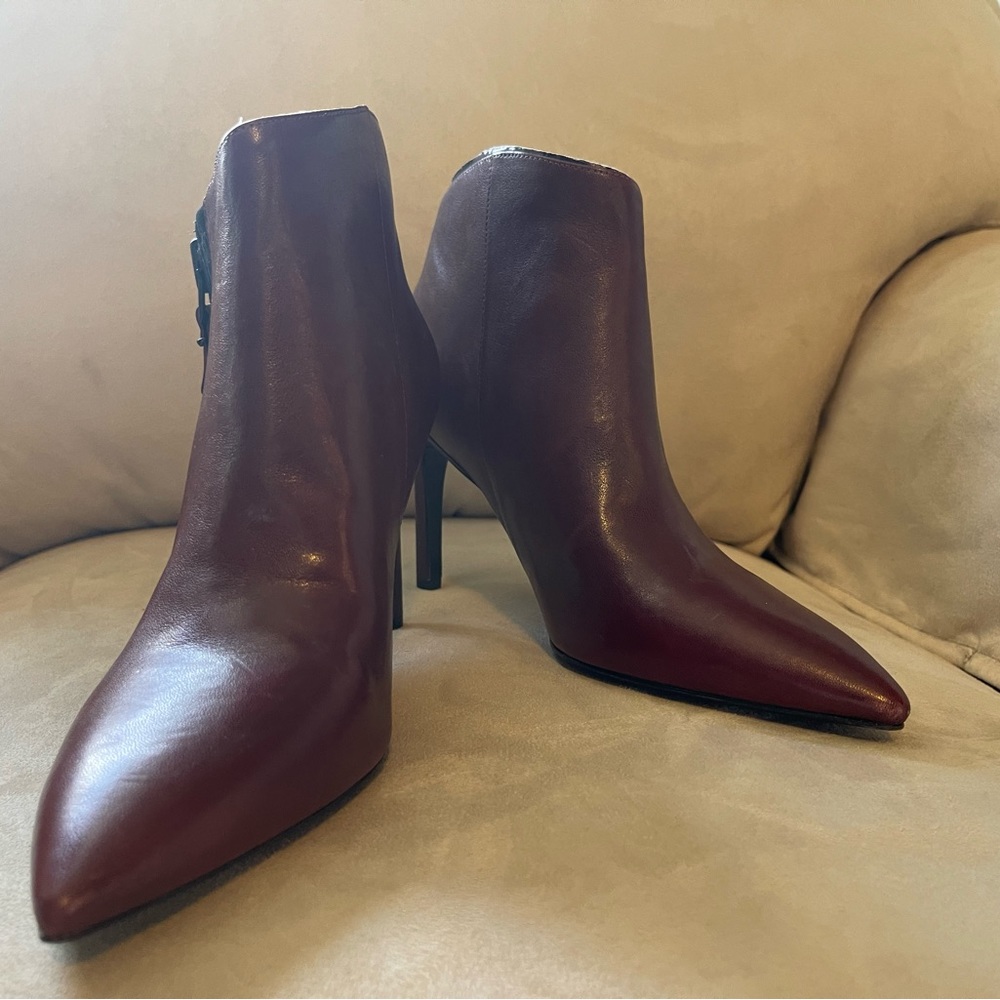Via Spiga burgundy leather ankle boot